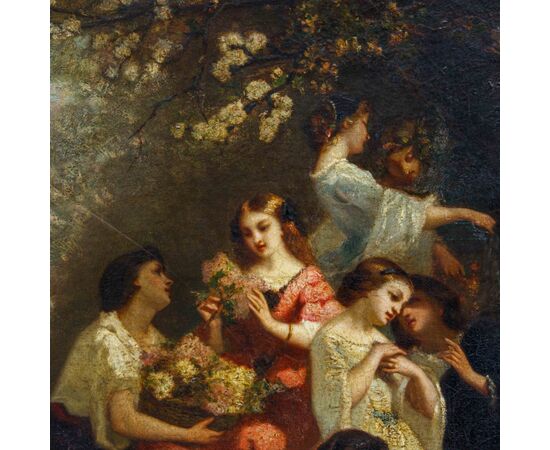 Donne che colgono fiori