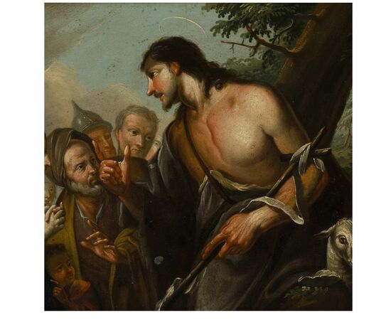 Venetian school of the 18th/19th century, "The Sermon of Saint John the Baptist"