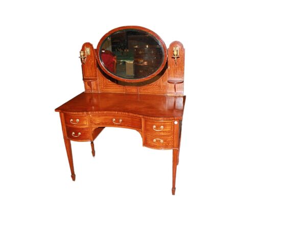 Toilette Vittoriana della seconda metà del 1800 In Legno Satinwood