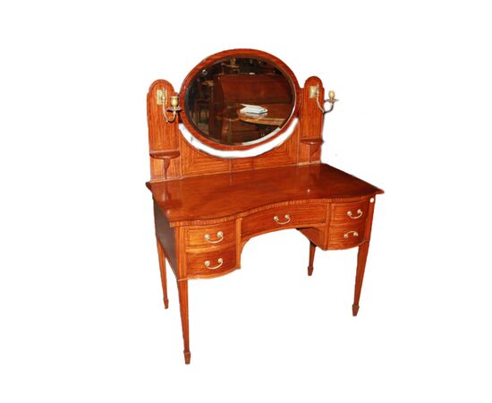 Toilette Vittoriana della seconda metà del 1800 In Legno Satinwood