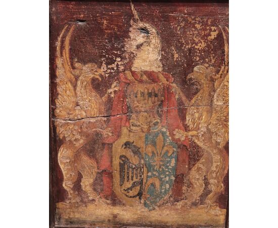 Cassa gotica con stemmi, Italia, Sec. XV