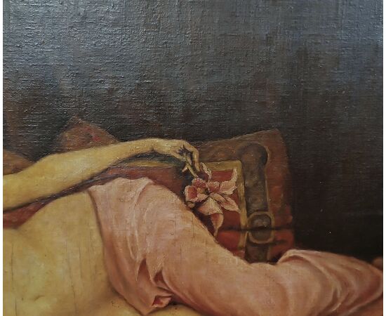DIPINTO CON NUDO FEMMINILE LIBERTY FINE XIX SECOLO