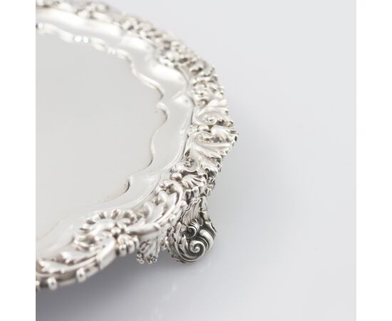Pair of George IV sterling silver salvers, Paul Storr, London, 1819