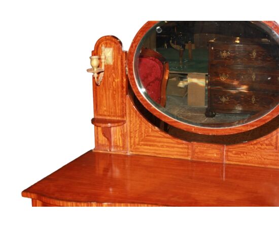 Toilette Vittoriana della seconda metà del 1800 In Legno Satinwood