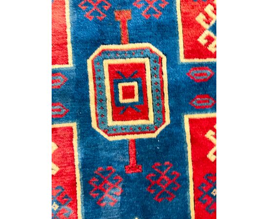 Antique Turkish rug, 19th century, wool with geometric patterns, 170x130cm