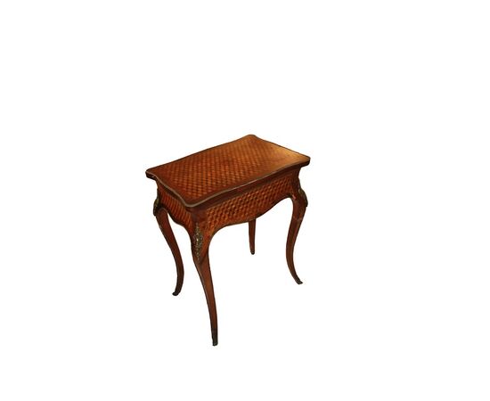 19th-century French Louis XV style toilet table, richly inlaid