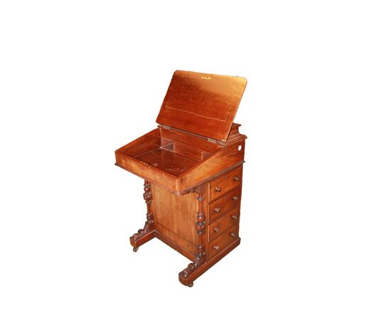 19th century English mahogany Davenport