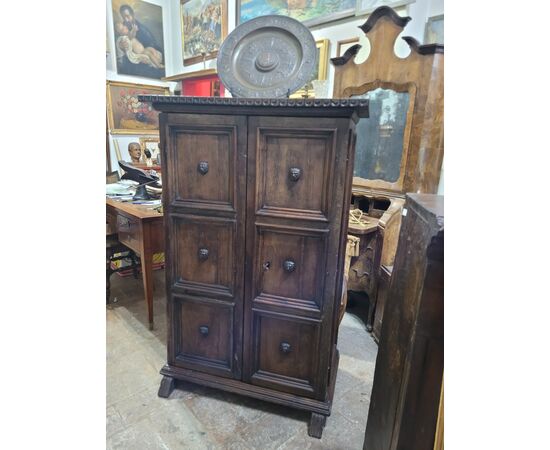 '600s era walnut wood cabinet, central Italy