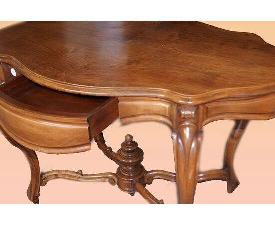 Antique Louis Philippe style mahogany living room coffee table from the 1800s