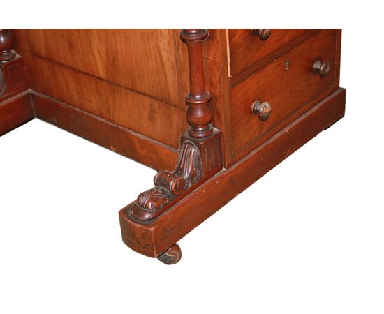 19th century English mahogany Davenport