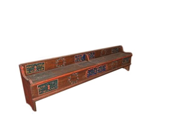 Large Austrian chest from the 1800s with paintings