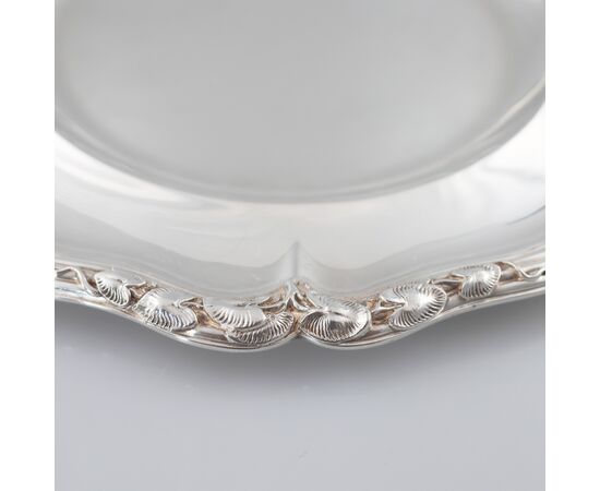 Pair of Queen Victoria sterling silver plates, Paul Storr, London, 1838