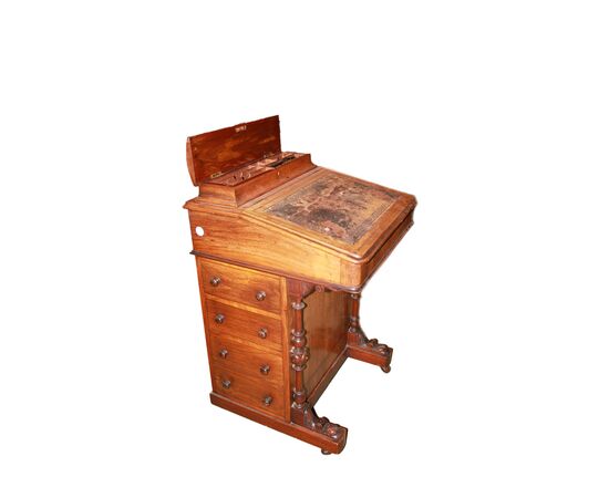 19th century English mahogany Davenport