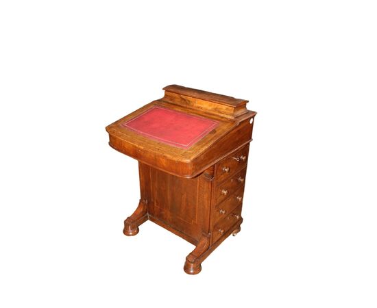 Victorian-style English Davenport travel desk from the second half of the 1800s