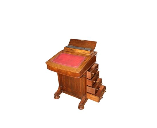Victorian-style English Davenport travel desk from the second half of the 1800s