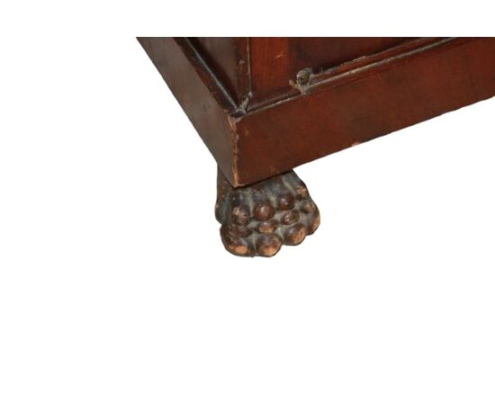 French small cabinet with display case and Empire style writing desk from the first half of the 1800s
