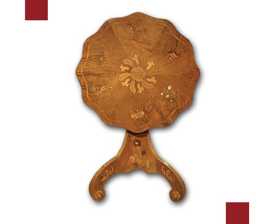 CARLO X INLAID SAIL TABLE, EARLY 19TH CENTURY