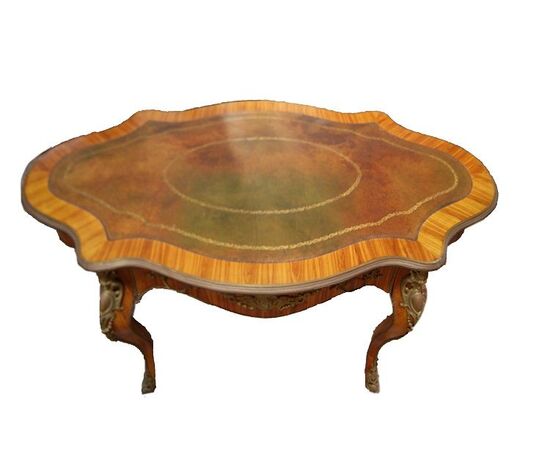 Shaped rosewood desk from 19th-century French Louis XV style