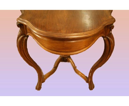 Antique Louis Philippe style mahogany living room coffee table from the 1800s