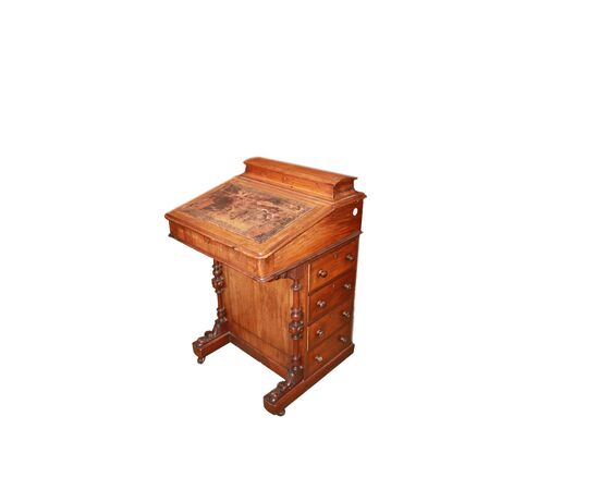 19th century English mahogany Davenport