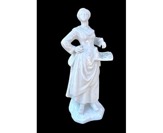 Four popular white porcelain figures, Ginori Doccia manufacture.