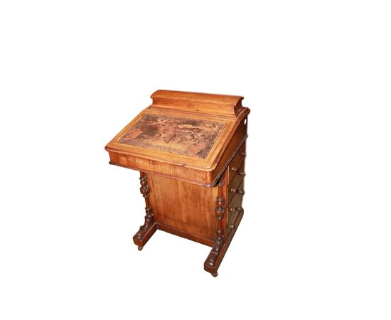 19th century English mahogany Davenport