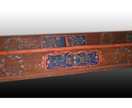 Large Austrian chest from the 1800s with paintings