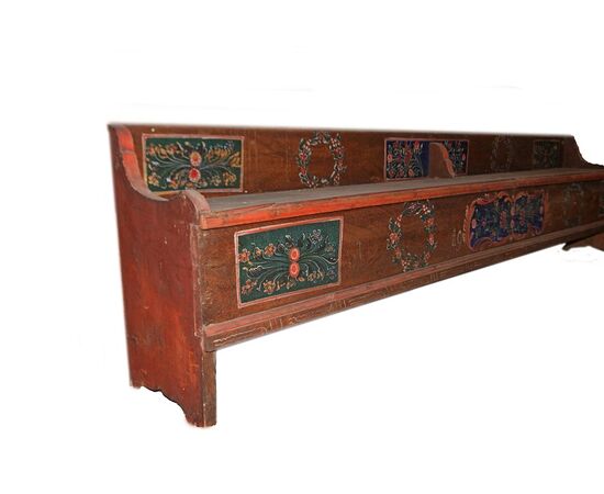 Large Austrian chest from the 1800s with paintings