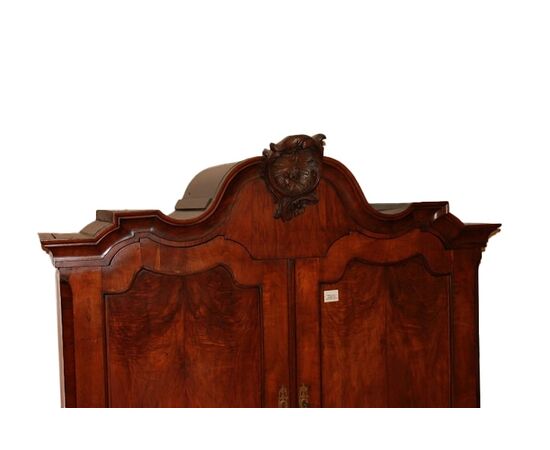 Trumeau Olandese del XVIII secolo stile Chippendale in legno di Noce