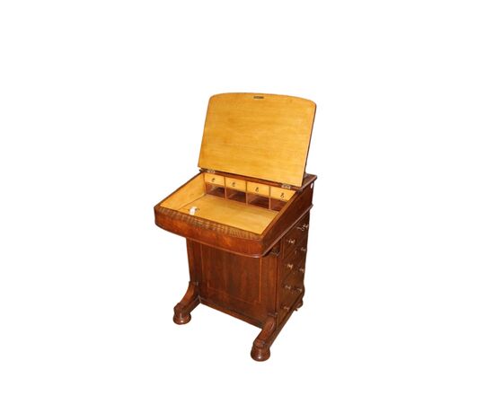 Victorian-style English Davenport travel desk from the second half of the 1800s