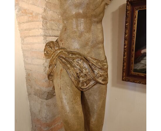 Polychrome wooden Christ torso, late 16th century, Umbro-Tuscan, high class