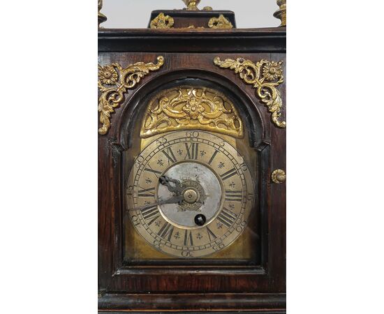 WALNUT AND GILT BRONZE CLOCK, SECOND HALF OF THE 17TH CENTURY