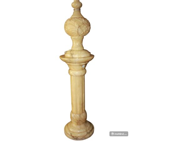 Lampada a colonna francese in marmo