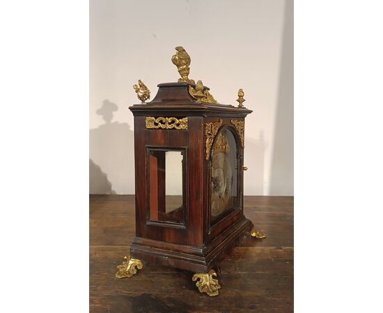 WALNUT AND GILT BRONZE CLOCK, SECOND HALF OF THE 17TH CENTURY