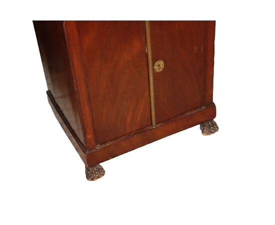 French small cabinet with display case and Empire style writing desk from the first half of the 1800s