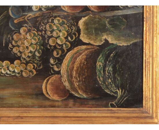 Pair of antique Italian oil on canvas paintings from the 1800s "Still Life"