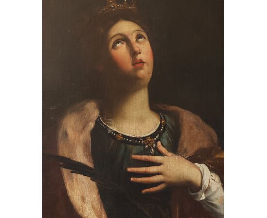 In the style of Guido Reni, Bologna 1575 - Bologna 1642; Saint Catherine of Alexandria, 17th century, oil on canvas