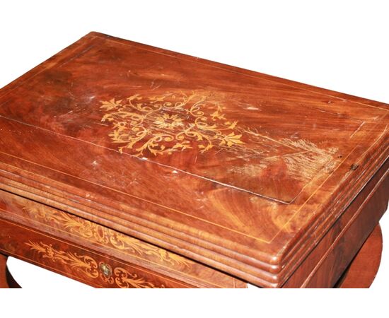 Small French mahogany Charles X style game table