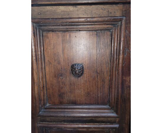 '600s era walnut wood cabinet, central Italy