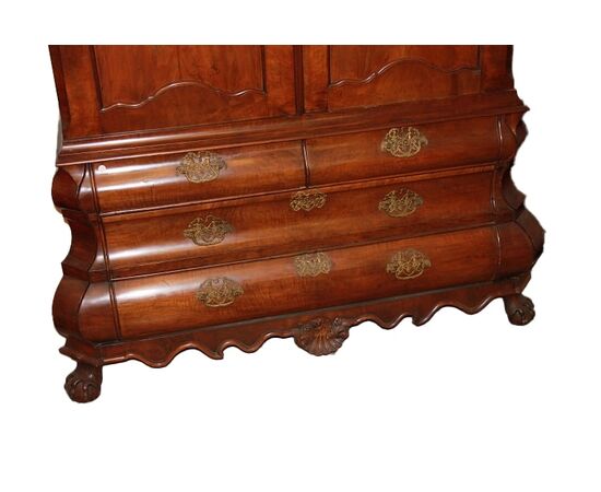 Trumeau Olandese del XVIII secolo stile Chippendale in legno di Noce