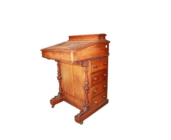 19th century English mahogany Davenport