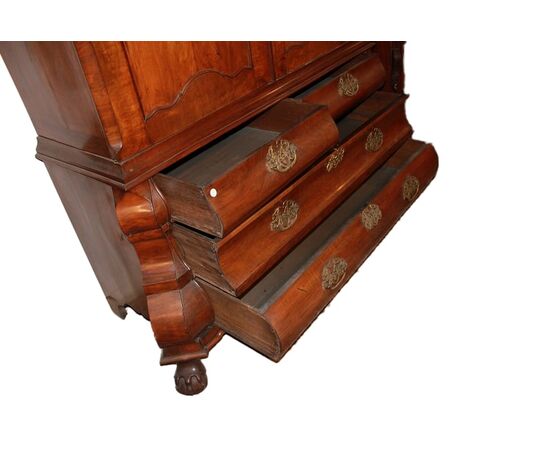 Trumeau Olandese del XVIII secolo stile Chippendale in legno di Noce