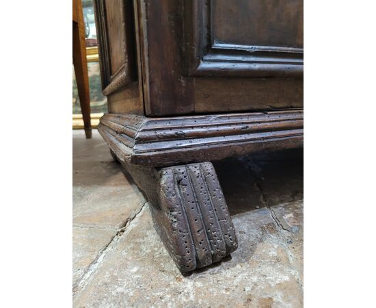 '600s era walnut wood cabinet, central Italy