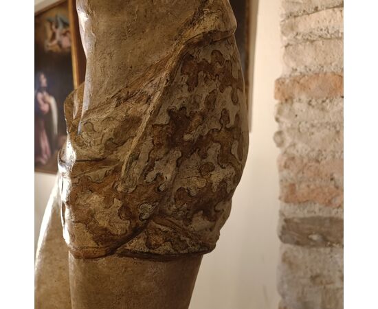 Polychrome wooden Christ torso, late 16th century, Umbro-Tuscan, high class