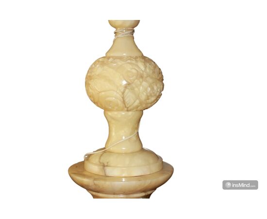Lampada a colonna francese in marmo
