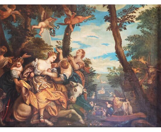 Paolo Veronese copy, Verona 1528 - Venice 1588; The Rape of Europa, Duke of Aosta Collection, late 19th century early 20th century, oil on canvas