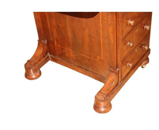 Victorian-style English Davenport travel desk from the second half of the 1800s