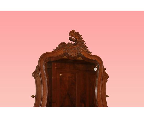Sideboard with richly inlaid Louis Philippe style riser from the early 1900s, late 1800s