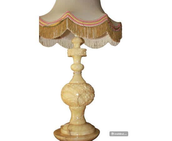 Lampada a colonna francese in marmo
