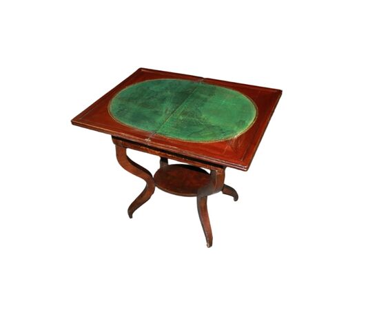 Small French mahogany Charles X style game table